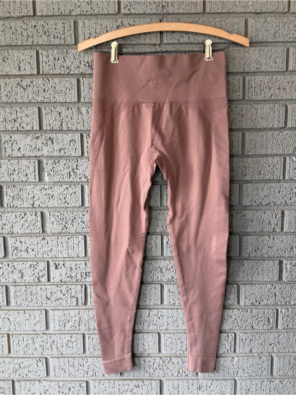 SET Active Nude Pink Seamless High-Waist Leggings Gym Workout